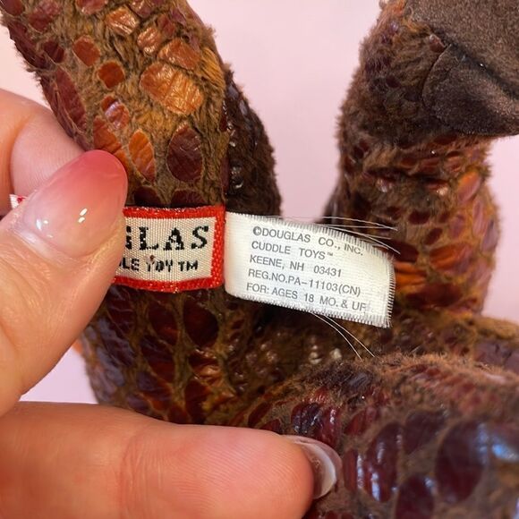 Douglas Plush Stegosaurus Dinosaur Stuffed Animal Red Brown Orange 11” long GUC - Picture 9 of 9